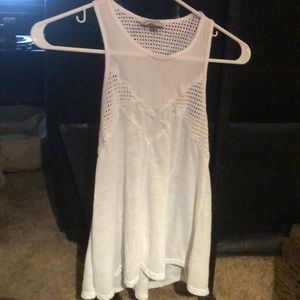 American eagle white mesh tank size small